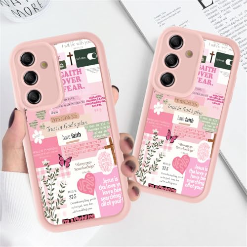 Christian Case for Samsung Galaxy S25, Aesthetic Bible Verse Butterfly Flower Pattern Design Collage Phone Cover, TPU Shockproof Protective Shell for Samsung S25 6,2" - color: Butterfly