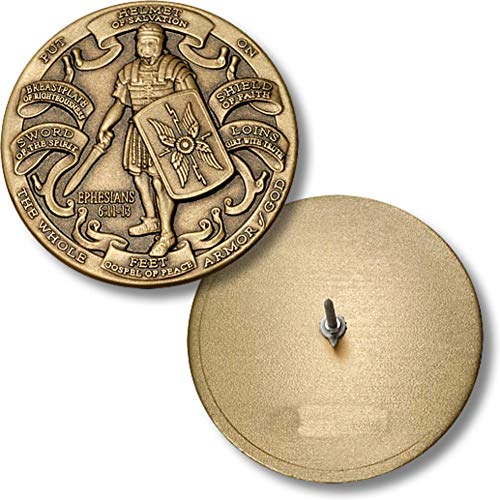 Armor of God Lapel Pin - size: 1 1/8 inch (Pack of 2)