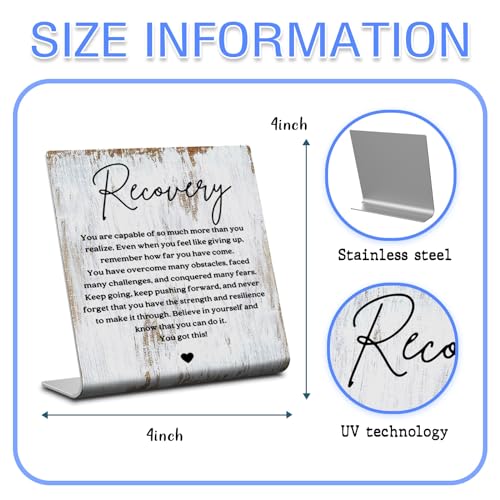 TRCENDE Gifts For Him Recovery Gift, Recovery gifts for women, Sobriety Anniversary, Sober Anniversary, Sobriety Gift, New Beginnings Gift For Her, Home Office Metal Sign Plaque XLk224 - style: Recovery