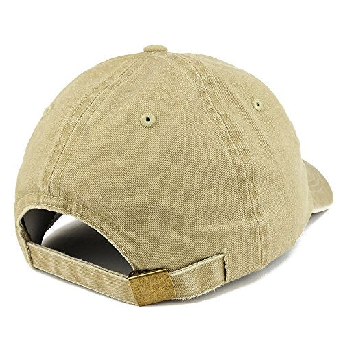Trendy Apparel Shop Cross Embroidered Washed Cotton Adjustable Cap - color: Khaki