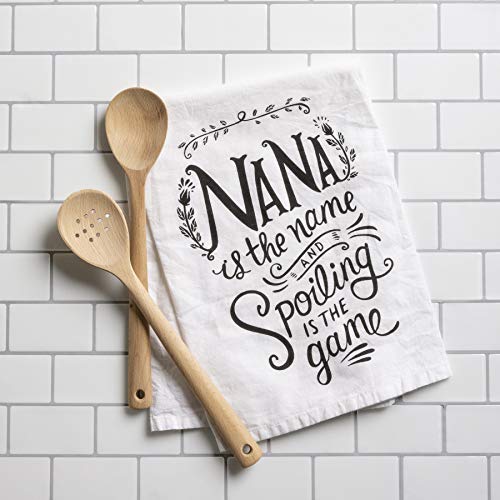 Primitives by Kathy Boho Cotton Kitchen Towel Set - Funny Sayings, Housewarming Gift, Fall Decor, 28"x28" - style: Nana