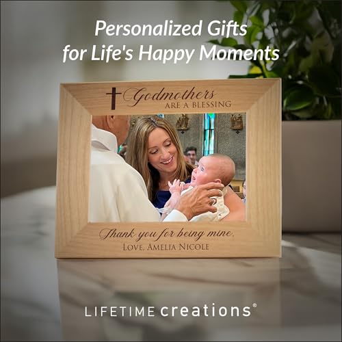 Lifetime Creations Personalized Godmother Picture Frame: Engraved Godmother Gift, Holds 5" x 7" Photo (Landscape) - color: Custom - Godmothers, size: 5" x 7" Landscape