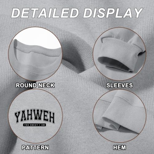 Christian Jesus Faith Sweatshirts For Women Yahweh Religious Bible Verse God Sweatshirt Graphic Inspirational Hoodies