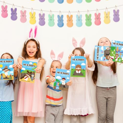 Bulk Easter Coloring Books, 24Pcs He is Risen Mini Drawing Booklet for Kids - style: Easter Story