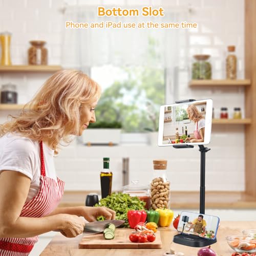 UTEBIT Phone Stand for Desk, 11.8''-17.7'' Adjustable Tablet Phone Holder