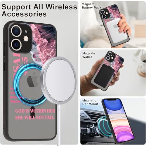 Magnetic Bible Verse Phone Case for iPhone 11 6.1",Compatible with MagSafe,Jesus Famous Quotes Pattern Aesthetic Design TPU Shockproof Protective Phone Cover for Girls Women - color: Jesus, size: for iPhone 11