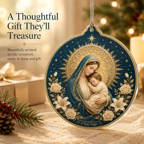 Christmas Ornament 2026, Holy Family Ornament, Christian Christmas Ornament for Tree, Baby Jesus Religious Ornament, Faith Christmas Decor, Christian Gift for Family - color: Nativity2