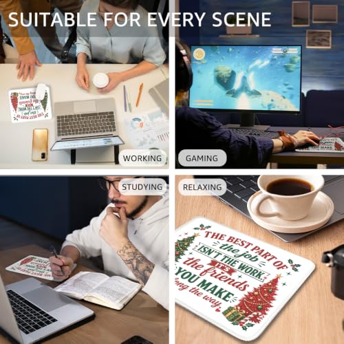 Funny The Best Part of The Job is The Friends Mouse Pad for Team - color: Green & Red & White