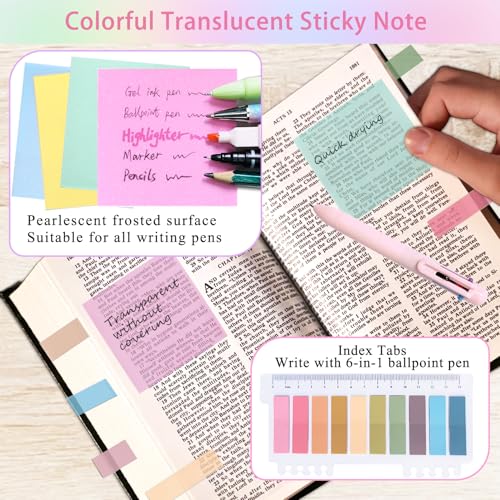 52Pcs All-in-one Bible Study Journaling Supplies, Bible note Taking Set - color: Multicolor