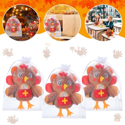 Blueweenly 16 Pack Summer Mini Plush Turtles with Cards Set Luau Ocean Party Favors Small Stuffed Animals Sea Plush Toys Gifts for Birthday Hawaii Beach Ocean Party Favors (Turkey)