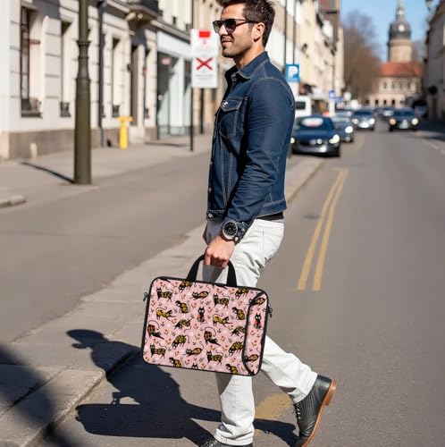 RICHEN Messenger Bag Carrying Case Sleeve with Handle Accessory Pocket Fits Laptops/Notebook/ebooks/Kids tablet/ipad (11-13.3 inch, Flowers Cats) - color: Flowers Cats, size: 11-13.3 inch