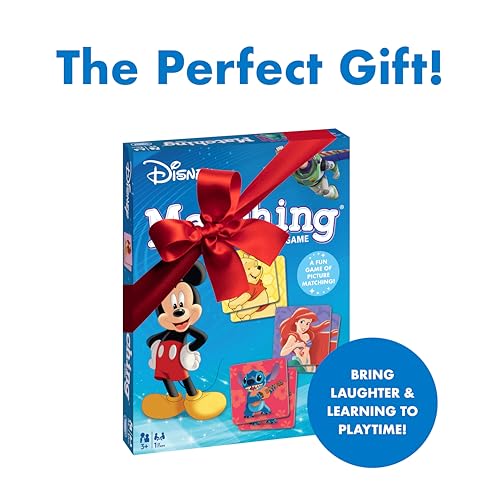 Wonder Forge Disney Matching Game - Fun Memory Game for Boys & Girls Ages 3 and Older - Featuring Classic Disney Characters - Preschool Learning Toy - size: 8 x 10.5 x 1.5 inches, style: New Packaging