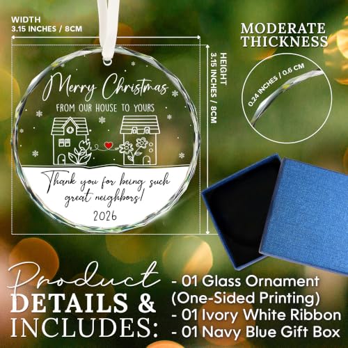 HEXMOZ Neighbor Christmas Ornaments for Tree - Gifts for Neighbors - color: Neighbor