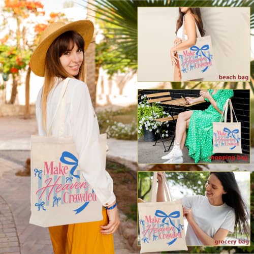 Faith Canvas Tote Bag, Christian Gifts for Women Mama Sister Inspirational Bible Verse Birthday Christmas - color: Christian Aesthetic 882