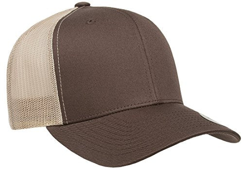Yupoong Yp Classics Retro Trucker Cap - color: Brown/Khaki, size: One Size, style: Single