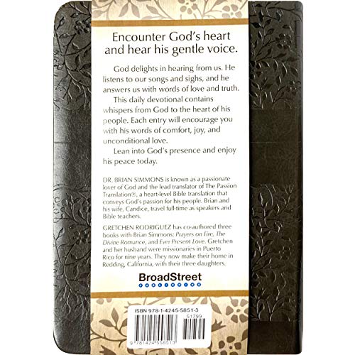 I Hear His Whisper: Encounter God's Heart for You, 365 Daily Devotions (The Passion Translation) (Imitation Leather) – Daily Messages of God's Love, Perfect Gift for Friends, Family, Birthdays, Holidays, and More.