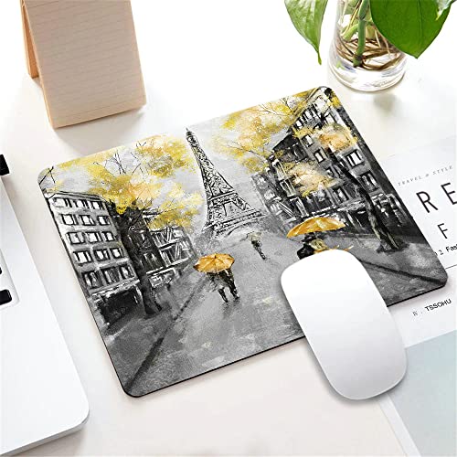 Mouse Pad,Oil Painting Paris European City Landscape France Eiffel Tower Mouse Pad, Mouse Mat Square Mouse Pad Non-Slip Rubber Base MousePads for Office Laptop, 9.5"x7.9"x0.12" Inch - color: TSP155