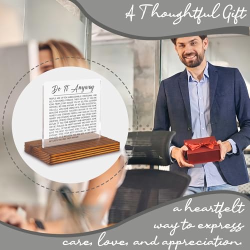Do It Anyway Inspirational Desk Sign for Women Men Coworker Teacher Nurse, Motivational Acrylic Office Decor, Encouragement Gift for Graduation Retirement Workplace EC424 - style: Coworker Teacher Nurse