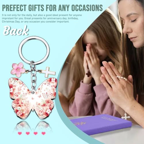 Christian Gifts for Women Butterfly Keychain Religious Inspirational Gifts