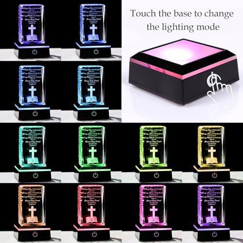 Movdyka 3D Crystal Christian Gifts for Women Men Inspirational Bible Verse - color: Bible Verse(Every Day)