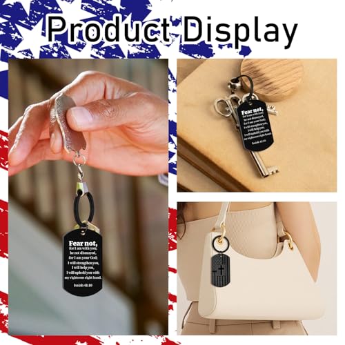 AXEN Christian Gifts for Men, Religious Keychain with Bible Verse Scripture for Dad, Son, Brother, Boyfriend - color: Style 6