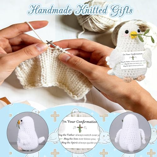 Confirmation Gifts for Women Men Religious Positive Handmade Dove Crochet - style: On Your Confirmation