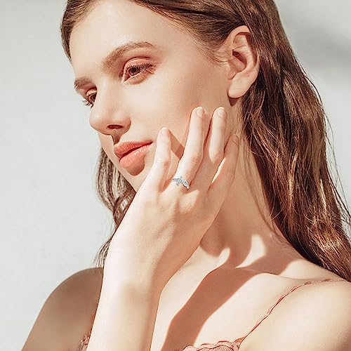Cross Ring for Women, S925 Sterling Silver Adjustable Infinity Faith Ring - size: US Size 7