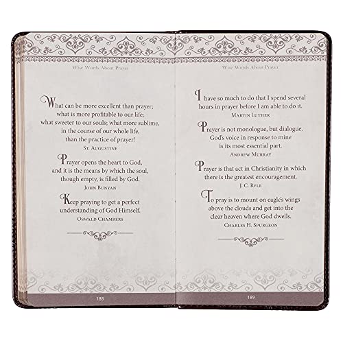 Prayers from the King James Version - Brown Faux Leather Gift Book