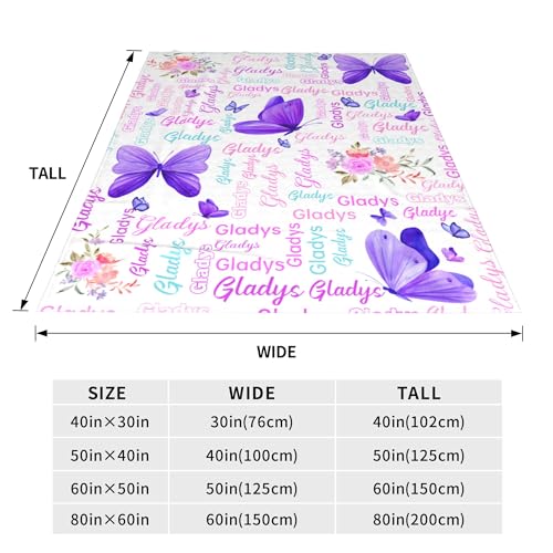 Customized Butterfly Baby Blanket - Personalized Soft Fleece Bed Throw for Toddlers, Newborns, Girls & Boys - Birthday & Christmas - color: Design10