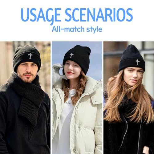 Funny Embroidered Beanie Hats for Men Women, Winter Graphic Knit Hat, Stuff Accessories Gifts