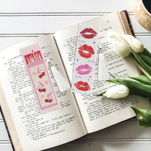 Y2K Coquette Diamond Art Bookmarks, Diamond Painting Book Marks for Adults - style: Y2K Coquette