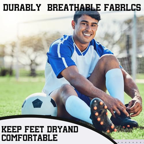 Glitopper 6 Pairs Cross Grip Soccer Socks US 6-13 christian - color: 2 Colors, style: Classic