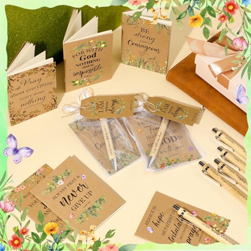 Qeeenar 200 Pcs Christian Gift Bulk Set Bible Verse, Retro Color, Floral - color: Retro Color, style: Floral