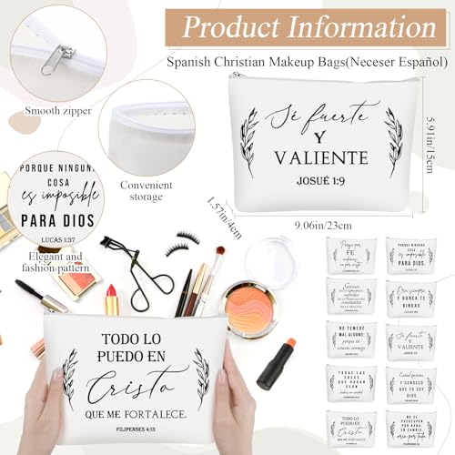Paterr 20 Pcs Christian Tote Makeup Bag - color: White, style: Spanish