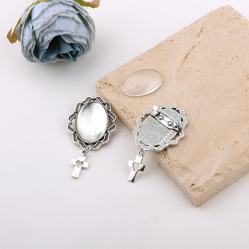 Wedding Double Picture Frame Brooch for Bride Grooms Boutonniece Pin for Wedding Bouquet - color: Color J