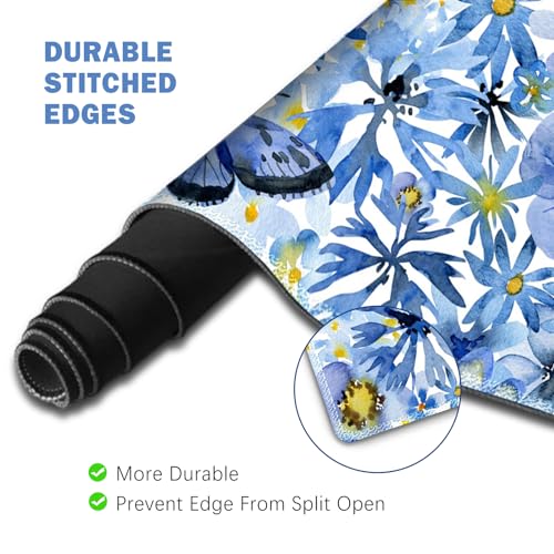 ToLuLu Gaming Mouse Pad, Ergonomic Keyboard Mouse Wrist Rest Support Set - color: Butterfly Flower