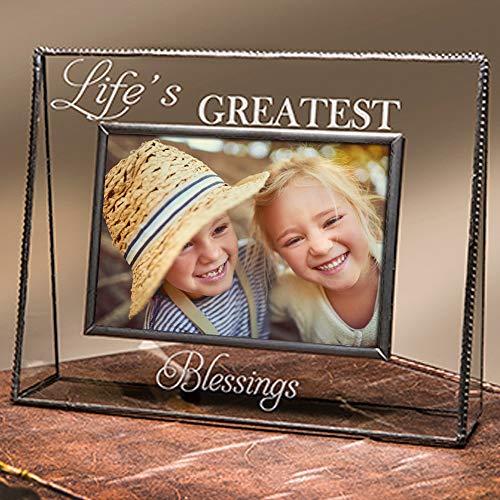 J Devlin Pic 319 Clear Photo Frame Engraved Life's Greatest Blessings Series (4x6 Horizontal) - size: 4x6 Horizontal