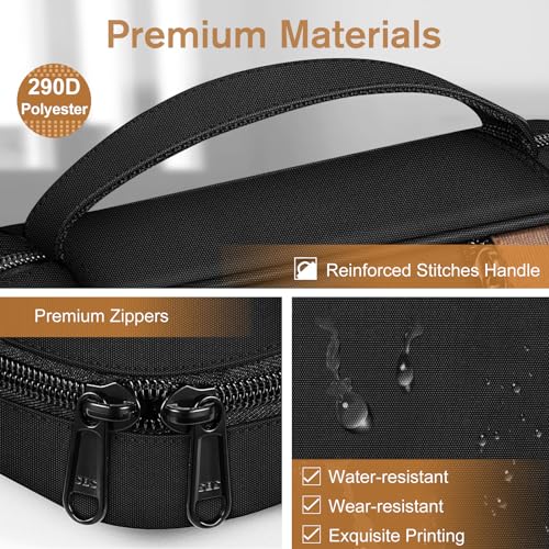 FINPAC Bible Cover, Carrying Book Case Bible Bag with Handle - color: Black & Brown