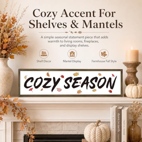 Autumn Wall Decoration, Cozy Season Sign Rustic Farmhouse Home Decor - color: Fall Sign 3