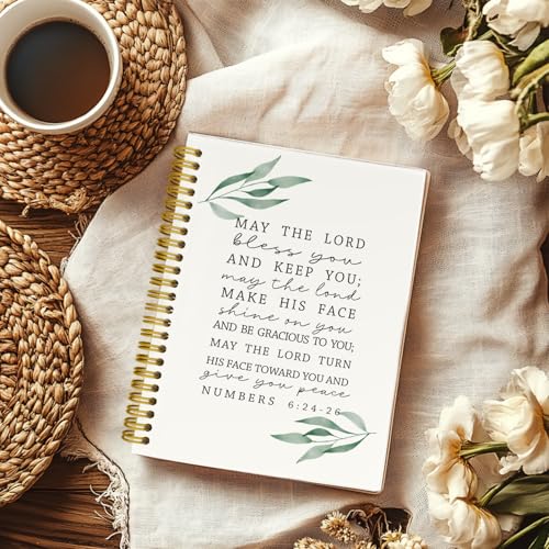 Eucalyptus Christian Notebook, Bible Verse Spiral Journal