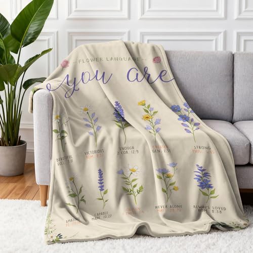 COMFAR Christian Gifts for Women Faith, Inspirational/Religious/Spiritual Gifts for Adults, Soft Throw Blankets for Women/Men, Personalized Blankets for Adults 40"x 50" - color: Bible23, size: 40" x 50"
