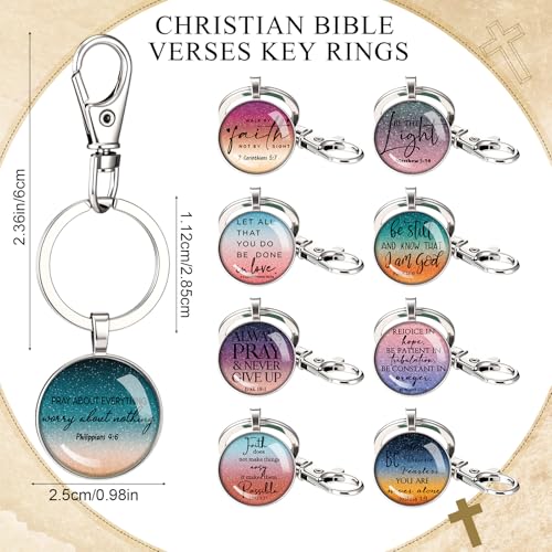 Fumete Christian Keychain Bulk for Wowen Men - style: Gradient Colors