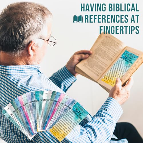 Motiskyy 100 Pcs Bible Emergency Numbers Bookmark Gift, Colorful - color: Colorful