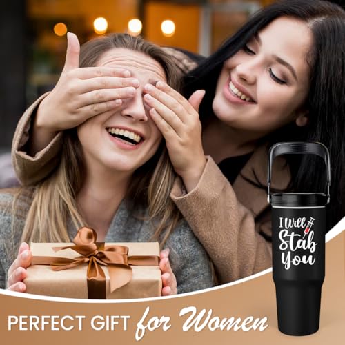 Nurse Gifts for Women, I Will Stab You Nurses Tumbler with Handle 30oz Flip Straw Stainless Steel Coffee Travel Cup , Nurse Appreciation Gifts for Birthday Christmas Nurse Week Graduation - color: Nurse 1