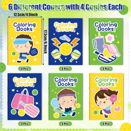 ANGOLIO Pickleball Coloring Book for Kids, 24PCS Sports Themed Party Favors - style: Pickleball
