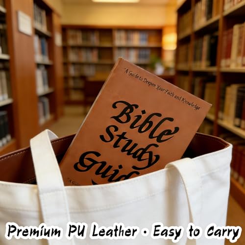Bible Study Guides 66 Pages The Bible in a Year a 52-Week Study PU Leather - color: B