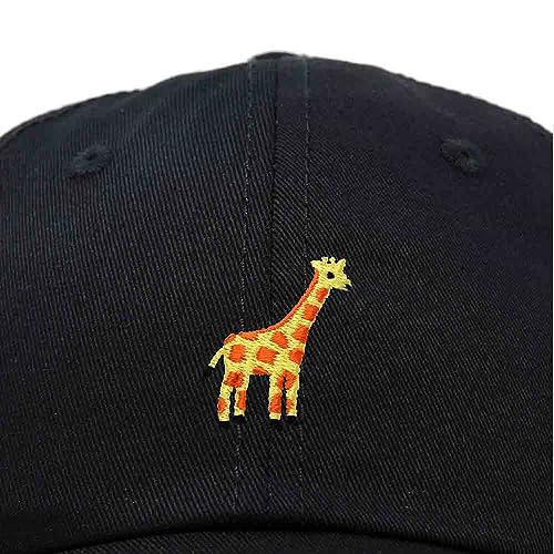 DALIX Giraffe Embroidered Dad Hat Cotton Baseball Cap Women - color: Black