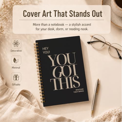 Motivational Spiral Notebook 5.5x8.3 Inch - color: pattern-20