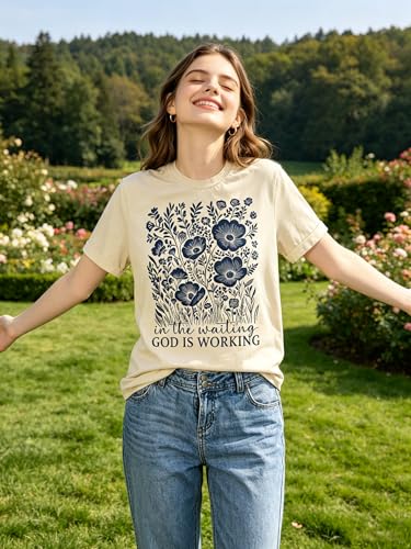 Christian Graphic T Shirt for Women Bible Verse Saying Faith Shirts Jesus Religious Tshirts Inspirational Tees Tops - color: Apricot, size: Small
