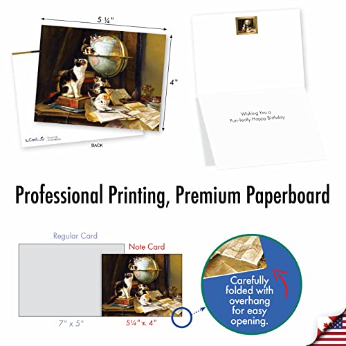 Best Card Co 20 Birthday Bulk Notecards Classic Cats AM10220BDG-B1x20 - style: Classic Cats